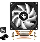 TRONWIRE TW-5 ARGB LED CPU Cooler With Aluminum Heatsink & Copper Core Base & 4-Pin PWM 92mm Fan With Thermal Paste For Intel Core i3 i5 i7 i9 Socket 1700 1200 1151 1150 1155 1156 Desktop PC Computer