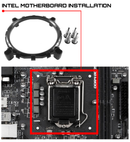 TRONWIRE TW-12 RGB LED Intel AMD Universal Socket 1200 1151 1150 1155 AM3 AM2 4-Pin PWM CPU Cooler With Aluminum Heatsink & 120mm Fan With Thermal Paste For Desktop PC Computer