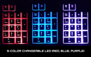 TRONWIRE 3 Color LED Backlit Illuminated 19 Key Wired USB Number Pad Numeric Keypad For Laptop Desktop PC Computer
