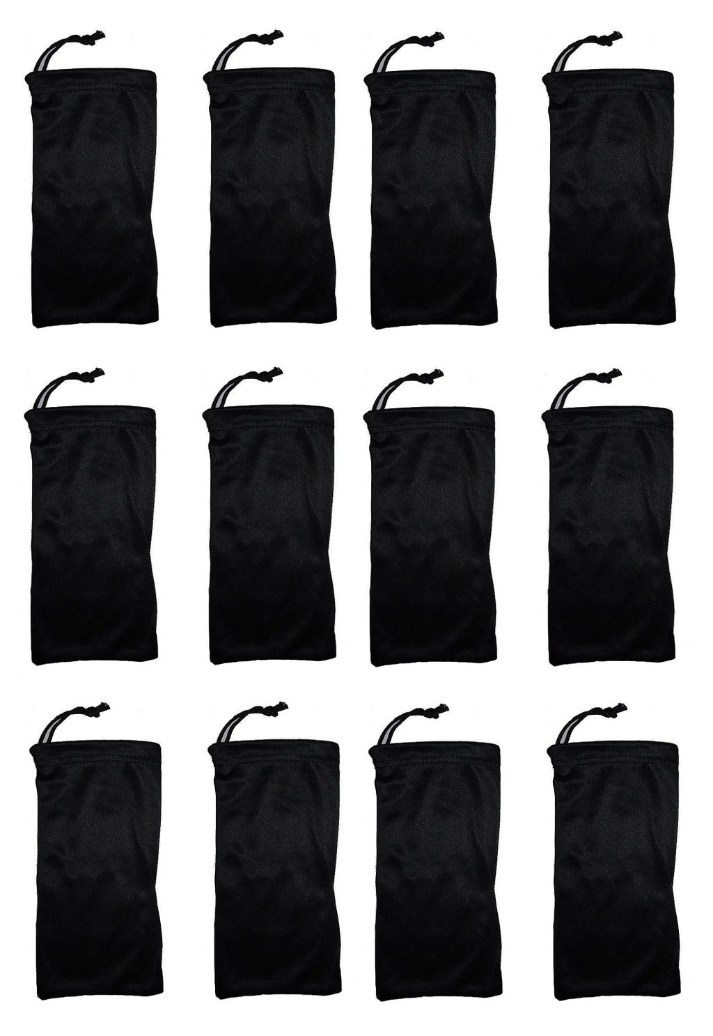 TRONWIRE 12-Pack Black Premium Soft Microfiber Cleaning Storage Pouch –