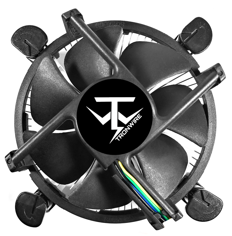 TRONWIRE TW-45 CPU Cooler Black Aluminum Heatsink Copper Core Base 4-Pin PWM 92mm Low Profile 3000 RPM Fan Pre-Applied Thermal Paste For Intel Core i3 i5 i7 i9 Socket 1851 1700 Desktop PC Computer