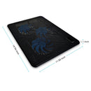 TRONWIRE Laptop Notebook Cooling Pad with Blue LED Lights – Ultra-Quiet USB Fan Cooler for 15-17 Inch Laptops, Adjustable Height, Ergonomic Design