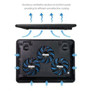 TRONWIRE Laptop Notebook Cooling Pad with Blue LED Lights – Ultra-Quiet USB Fan Cooler for 15-17 Inch Laptops, Adjustable Height, Ergonomic Design