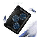 TRONWIRE Laptop Notebook Cooling Pad with Blue LED Lights – Ultra-Quiet USB Fan Cooler for 15-17 Inch Laptops, Adjustable Height, Ergonomic Design
