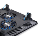 TRONWIRE Laptop Notebook Cooling Pad with Blue LED Lights – Ultra-Quiet USB Fan Cooler for 15-17 Inch Laptops, Adjustable Height, Ergonomic Design