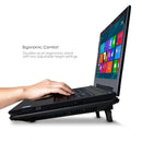 TRONWIRE Laptop Notebook Cooling Pad with Blue LED Lights – Ultra-Quiet USB Fan Cooler for 15-17 Inch Laptops, Adjustable Height, Ergonomic Design