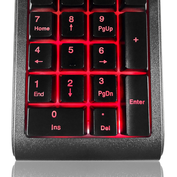 TRONWIRE 3 Color LED Backlit Illuminated 19 Key Wired USB Number