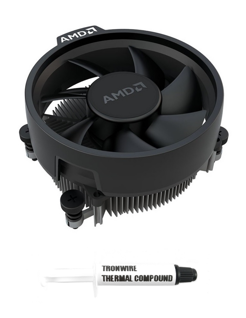 AMD Wraith Stealth Socket AM4 4-Pin PWM CPU Cooler With Aluminum Heatsink & 3.93-Inch Fan With Pre-Applied Thermal Paste For Desktop PC Computer