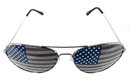 TRONWIRE USA American Flag Patriotic Aviator Pilot Metal Frame Sunglasses