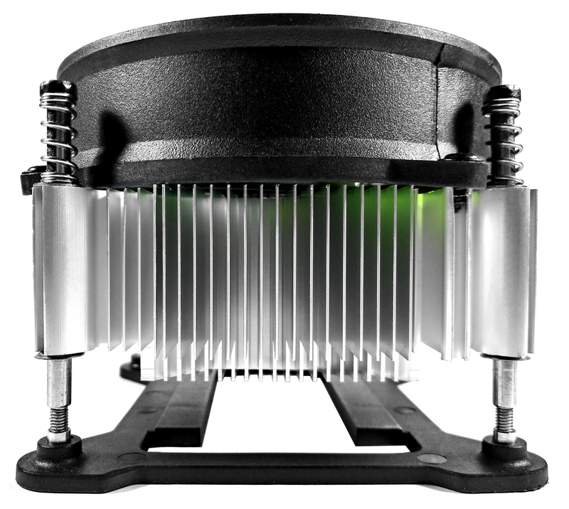 TRONWIRE TW-20 Green LED Intel Core i3 i5 i7 i9 Socket 1200 1151 1150 1155 1156 4-Pin PWM CPU Cooler With Aluminum Heatsink & Copper Core Base & 3.62-Inch Fan With Thermal Paste For Desktop PC Computer