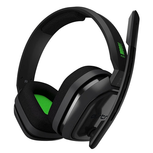Logitech Astro A10 Wired Gaming Headset With Boom Microphone & 3.5mm Plug - Gray/Green