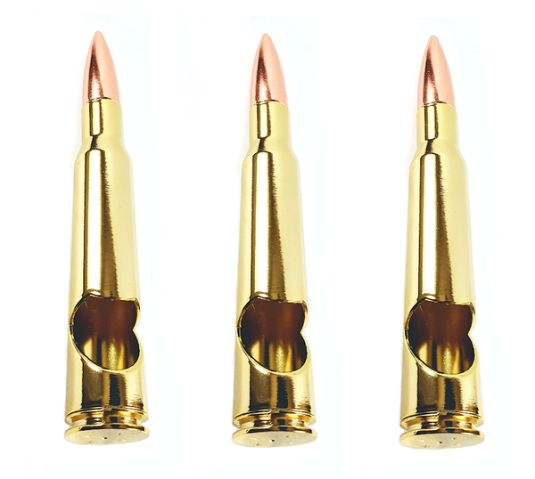 Set Of 3 Premium Heavy Duty Replica 50 Caliber BMG Bullet Bottle Openers