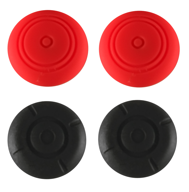 TRONWIRE Set of 4 Red & Black Thumb Grip Caps for Nintendo Switch Joystick Controller
