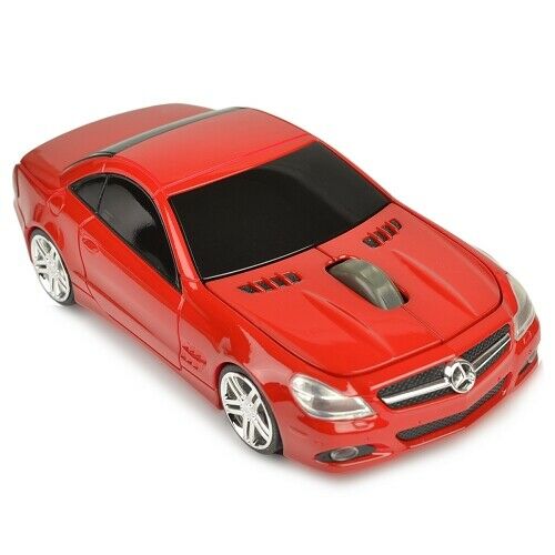 Mercedes Computer Mouse 3-Button Road Mice Mercedes SL550 (Red) 2.4GHz Wireless USB Optical Mo ...