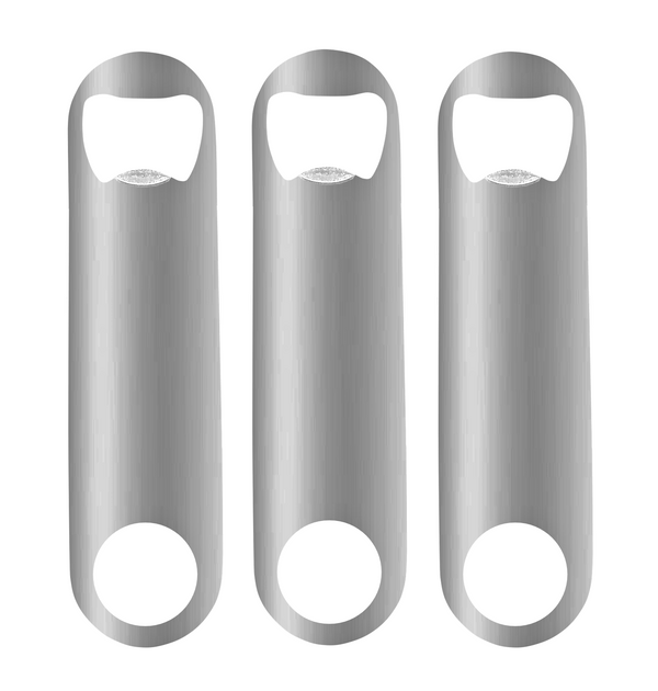 TRONWIRE Set Of 3 Premium Heavy Duty Stainless Steel Flat Speed Bartender Bottle Openers