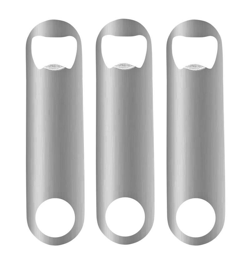 TRONWIRE Set Of 3 Premium Heavy Duty Stainless Steel Flat Speed Bartender Bottle Openers